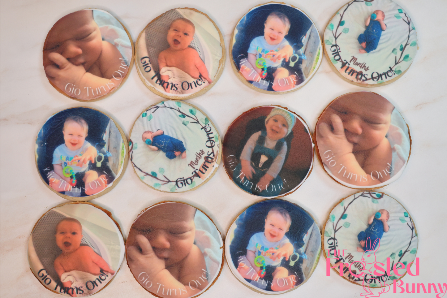 Customized Birthday Photo Cookies
